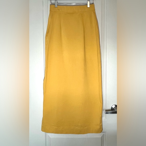 Nike Sportswear Yellow Maxi Skirt Side Slit Sz S Streetwear Colour Block Sporty - Picture 3 of 10